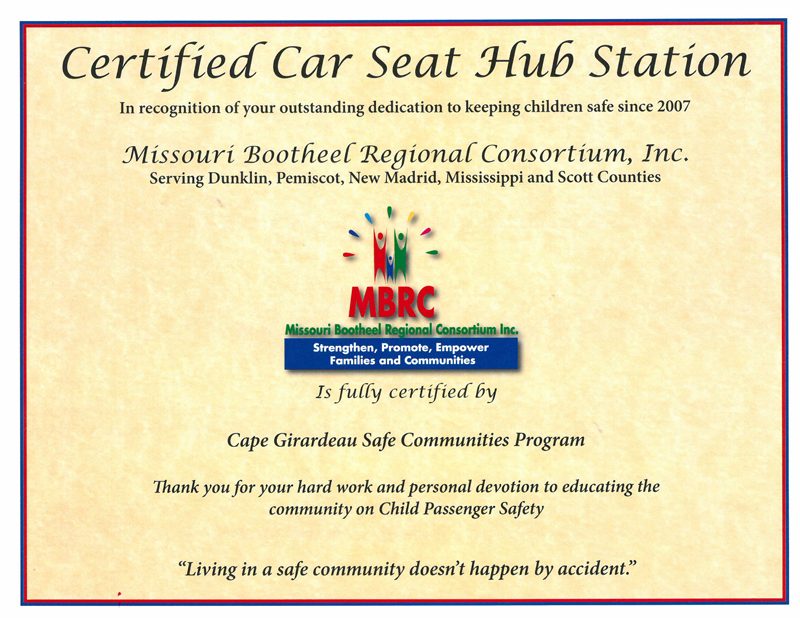Car Seat Mbrc, Car Seat Certification